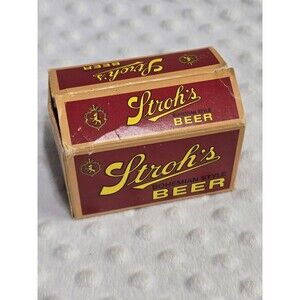 Vintage Stroh’s Beer Playing Cards 2 Sealed Decks w/ Cardboard Case Breweriana